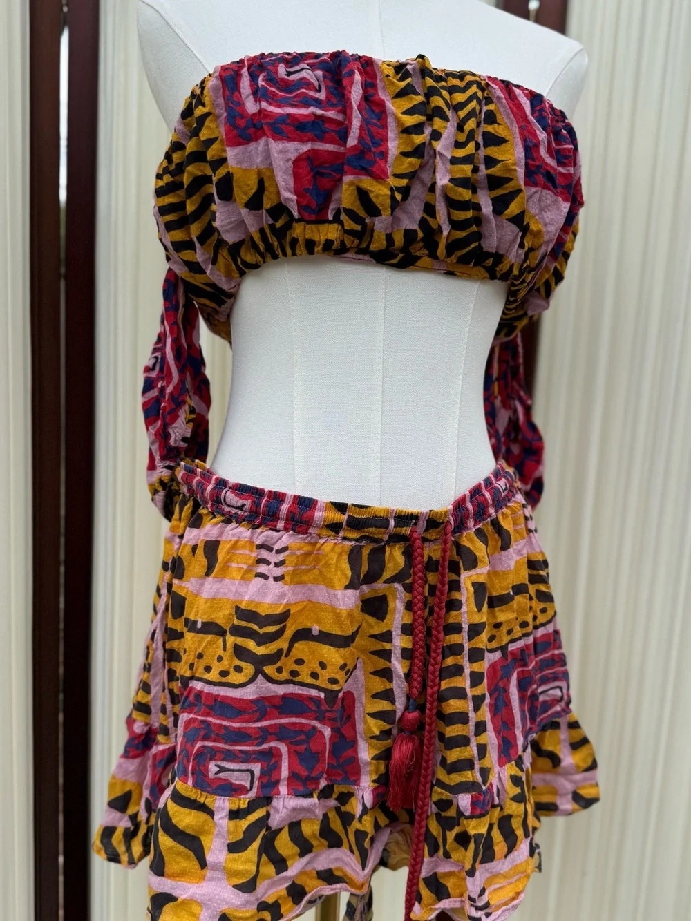 Anthropologie boho two piece short set